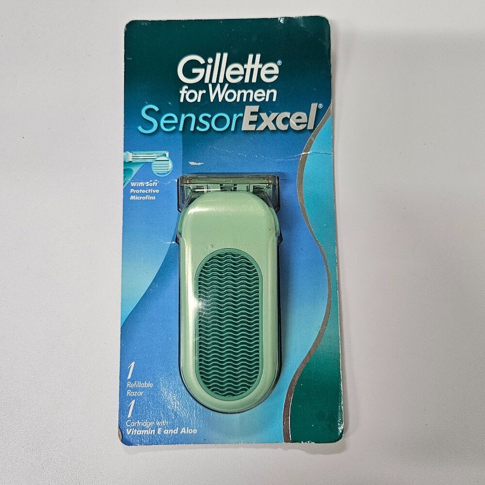 Gillette Sensor Excel Razor for Women 1 Refillable Razor 1996 vtg sealed NOS new